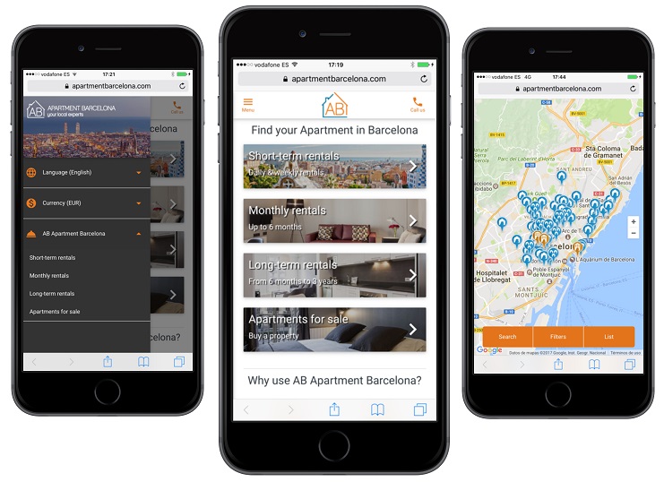 AB Apartment Barcelona Launches New Mobile Website Design