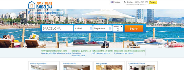 Apartment Barcelona gives its website a new look to provide optimal user experience